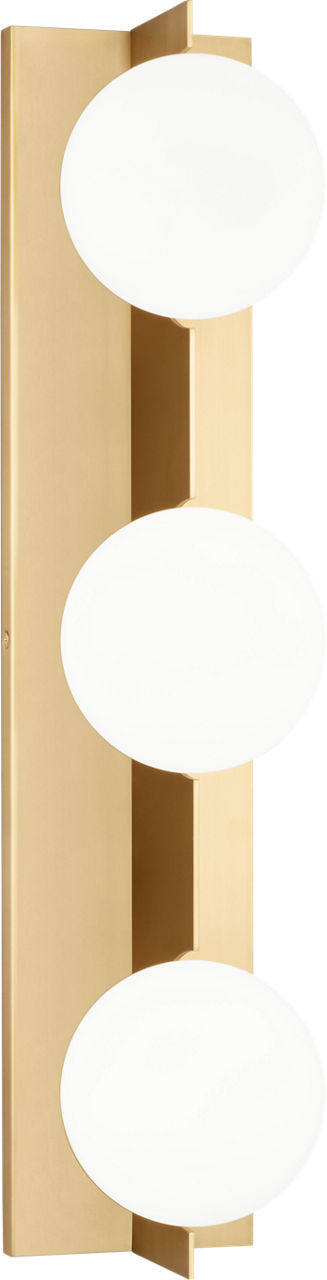 Orbel 3-Light Bath 3 Light Natural Brass LED 90 CRI Bi-Pin G9 3000K 120V