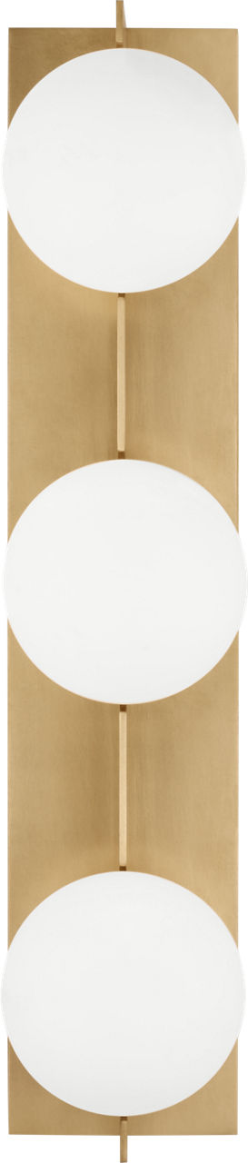 Orbel 3-Light Bath 3 Light Natural Brass Bulb Not Included