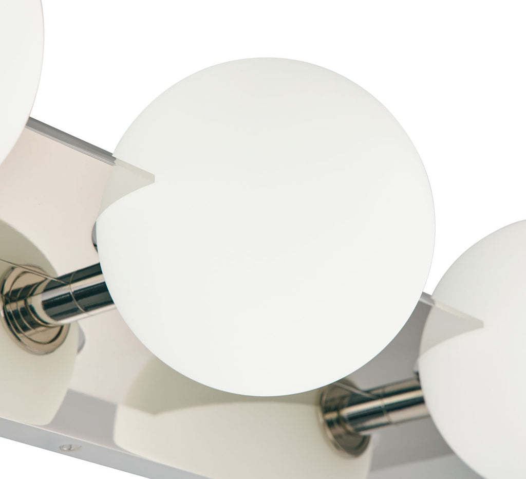 Orbel 3-Light Bath 3 Light Polished Nickel Bulb Not Included