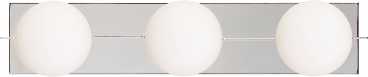 Orbel 3-Light Bath 3 Light Polished Nickel Bulb Not Included