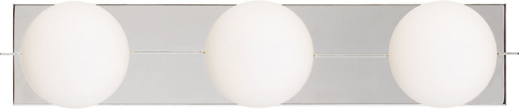 Orbel 3-Light Bath 3 Light polished nickel 3000K 90 CRI bi-pin g9 led 90 cri 3000k 120v
