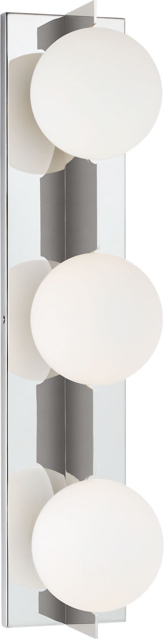 Orbel 3-Light Bath 3 Light polished nickel 3000K 90 CRI bi-pin g9 led 90 cri 3000k 120v
