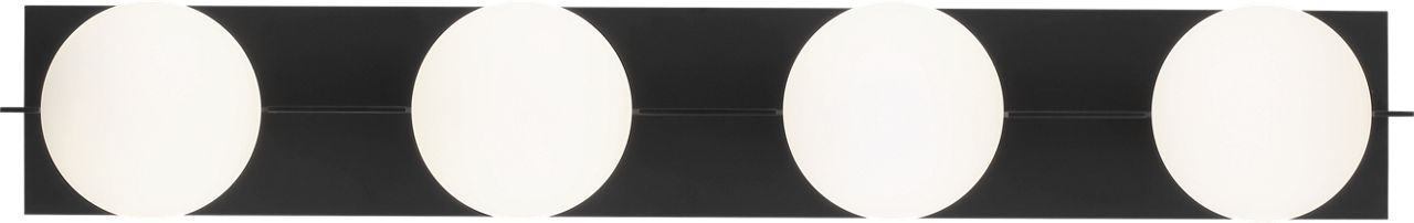Orbel 4-Light Bath Matte Black Bulb Not Included