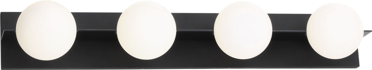 Orbel 4-Light Bath Matte Black Bulb Not Included