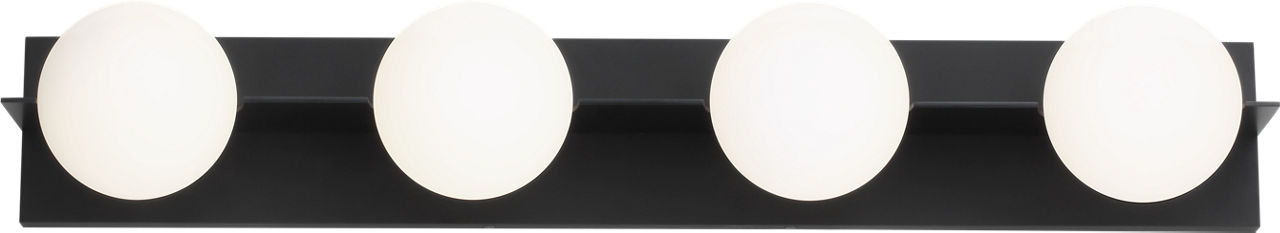 Orbel 4-Light Bath Matte Black Bulb Not Included