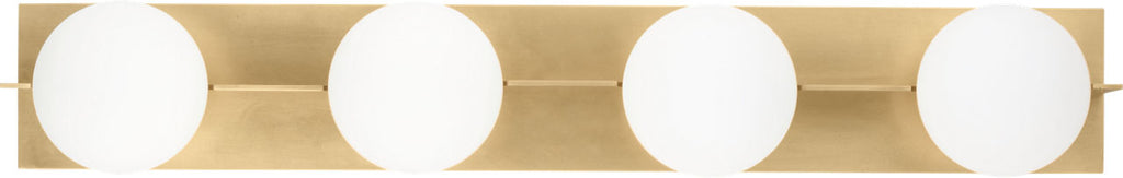 Orbel 4-Light Bath Natural Brass Bulb Not Included
