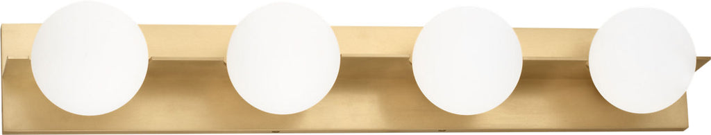 Orbel 4-Light Bath Natural Brass Bulb Not Included