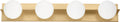Orbel 4-Light Bath Natural Brass Bulb Not Included