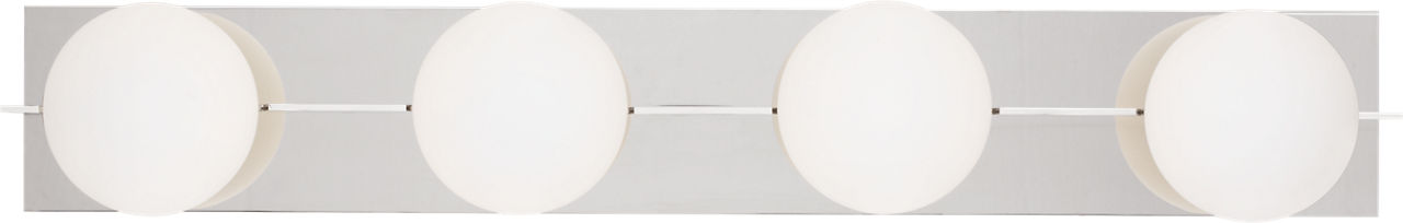 Orbel 4-Light Bath polished nickel Bulb Not Included