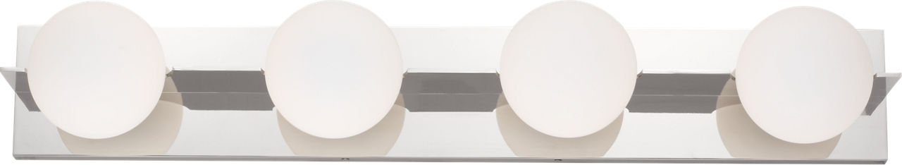 Orbel 4-Light Bath polished nickel Bulb Not Included