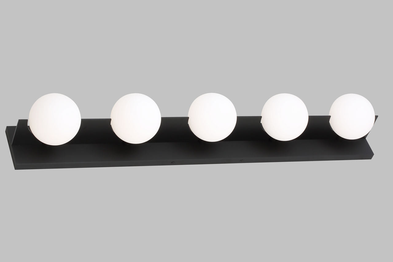 Orbel 5-Light Bath Matte Black 3000K 90 CRI bi-pin g9 led 90 cri 3000k 120v
