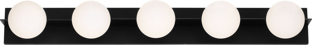 Orbel 5-Light Bath Matte Black Bulb Not Included