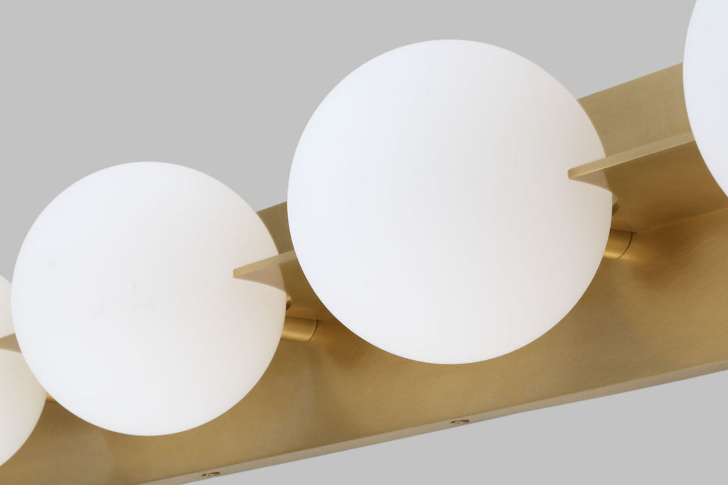 Orbel 5-Light Bath Natural Brass LED 90 CRI Bi-Pin G9 3000K 120V