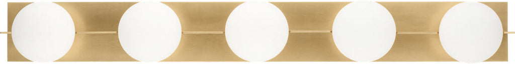 Orbel 5-Light Bath Natural Brass LED 90 CRI Bi-Pin G9 3000K 120V