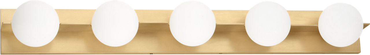 Orbel 5-Light Bath Natural Brass Bulb Not Included
