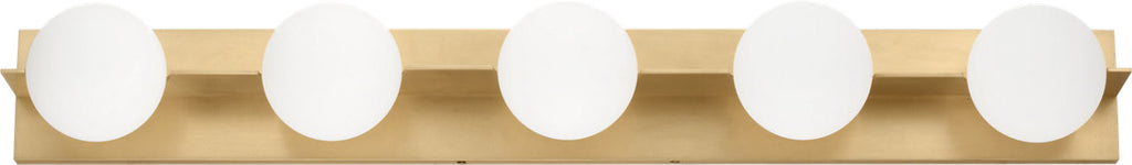 Orbel 5-Light Bath Natural Brass Bulb Not Included