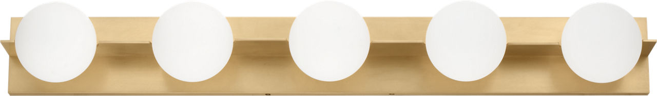Orbel 5-Light Bath Natural Brass LED 90 CRI Bi-Pin G9 3000K 120V