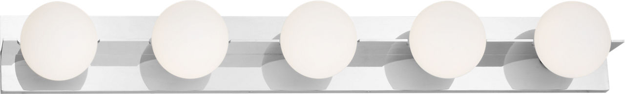 Orbel 5-Light Bath Polished Nickel LED 90 CRI Bi-Pin G9 3000K 120V