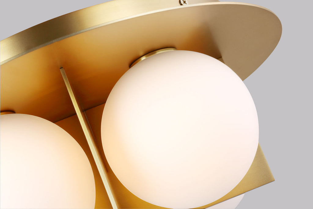 Orbel Flush Mount Aged Brass Bulb Not Included