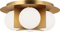 Orbel Flush Mount Aged Brass Bulb Not Included