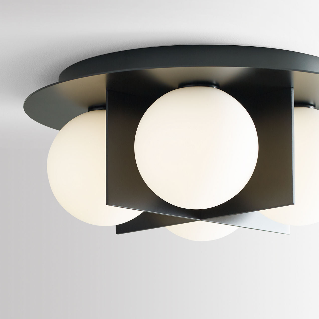 Orbel Flush Mount Matte Black Bulb Not Included