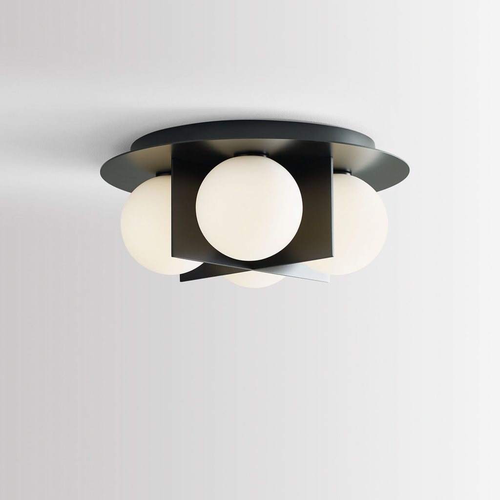 Orbel Flush Mount Matte Black Bulb Not Included