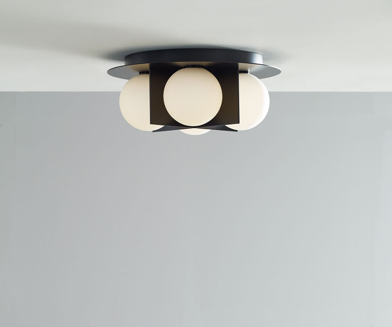 Orbel Flush Mount Matte Black Bulb Not Included