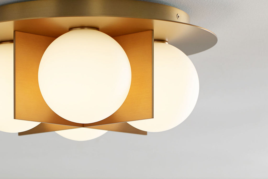 Orbel Flush Mount Aged Brass 3000K 90 CRI bi-pin g9 led 90 cri 3000k 120v