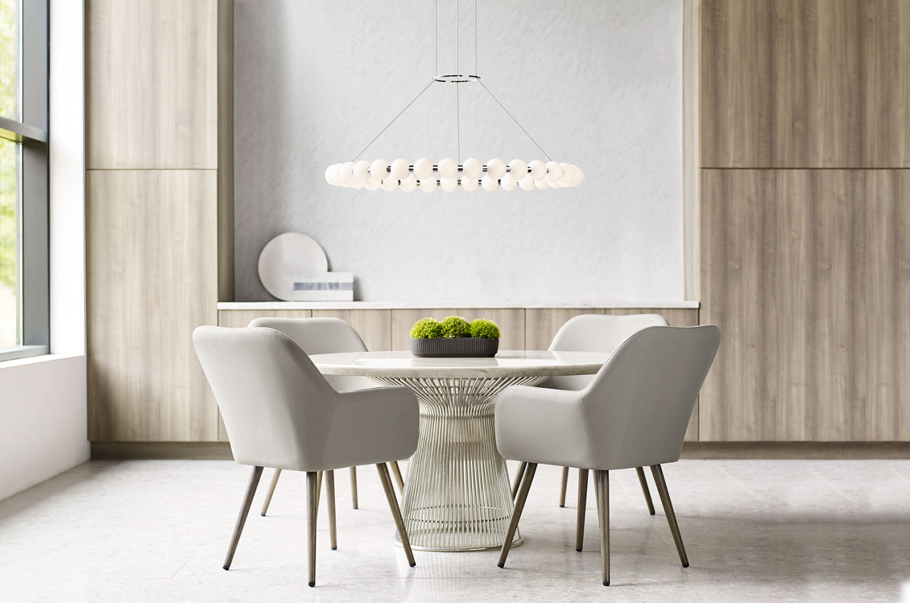 Orbet 42 Chandelier Polished Nickel LED 2700K 90 CRI 120-277V