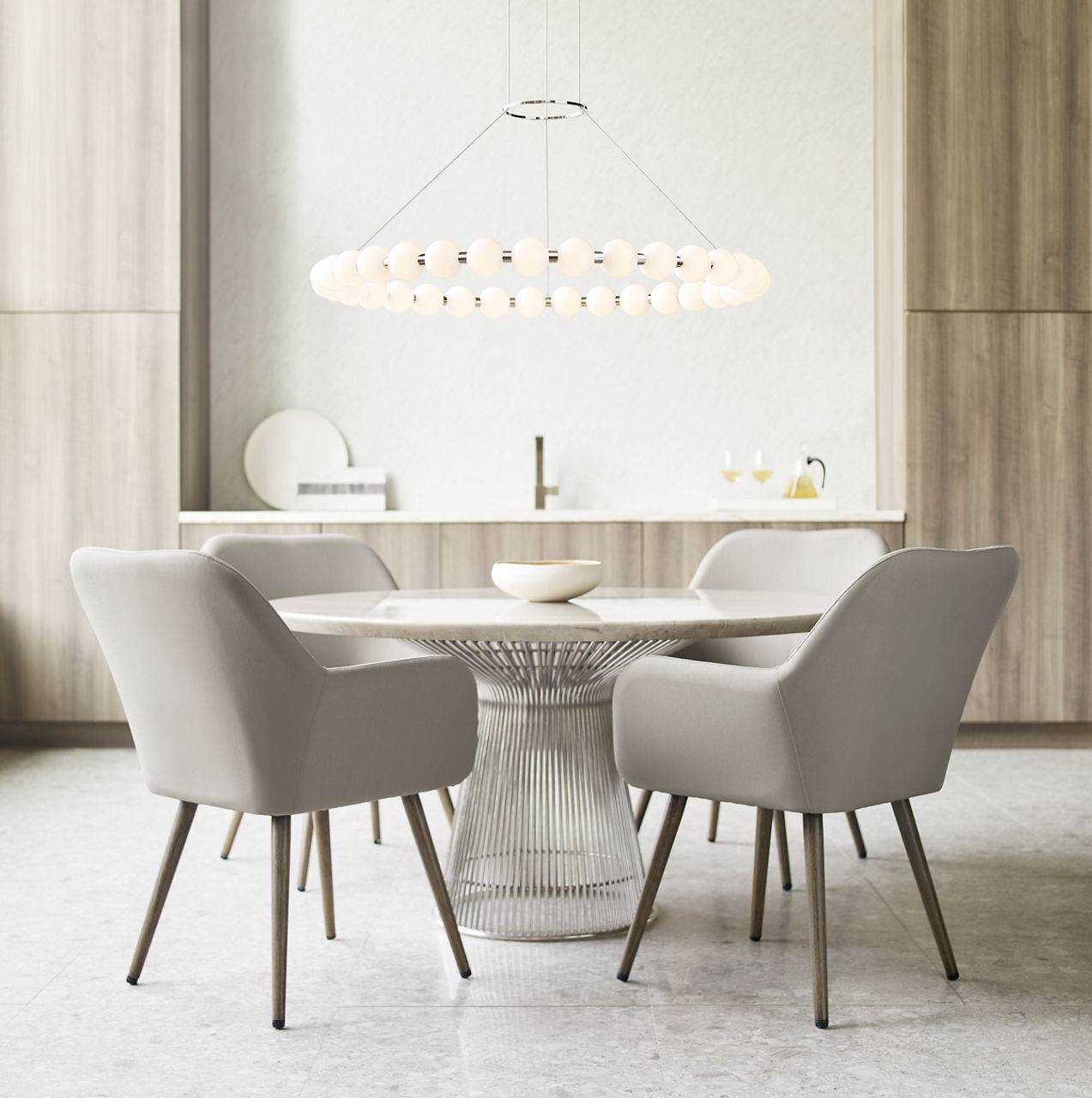 Orbet 42 Chandelier Polished Nickel LED 2700K 90 CRI 120-277V