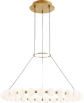 Orbet 30 Chandelier Natural Brass LED 2700K 90 CRI 120-277V