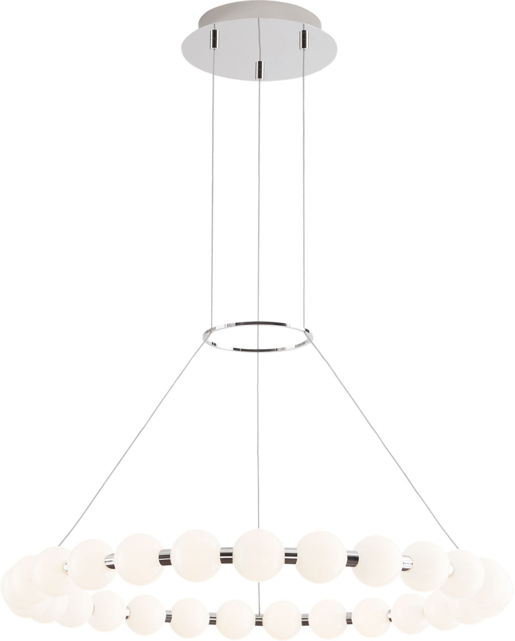 Orbet 30 Chandelier Polished Nickel LED 2700K 90 CRI 120-277V