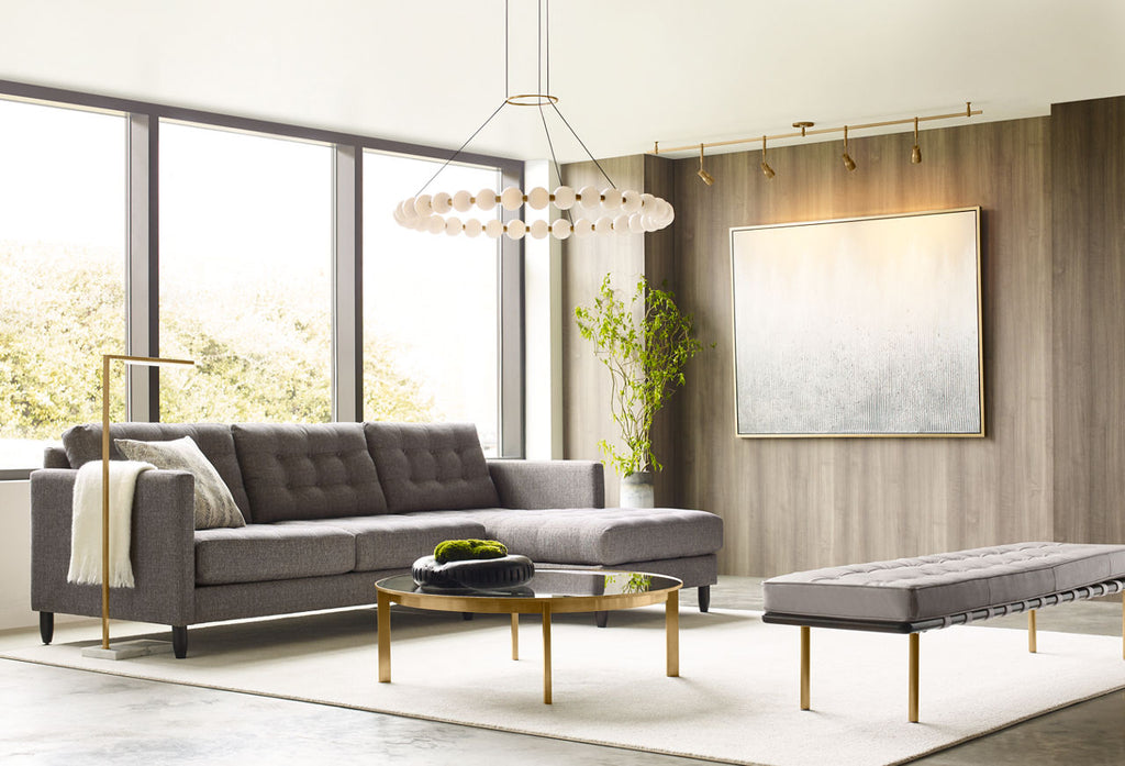 Orbet 36 Chandelier Natural Brass 2700K 90 CRI integrated led 90 cri 2700k 120v-277v unv