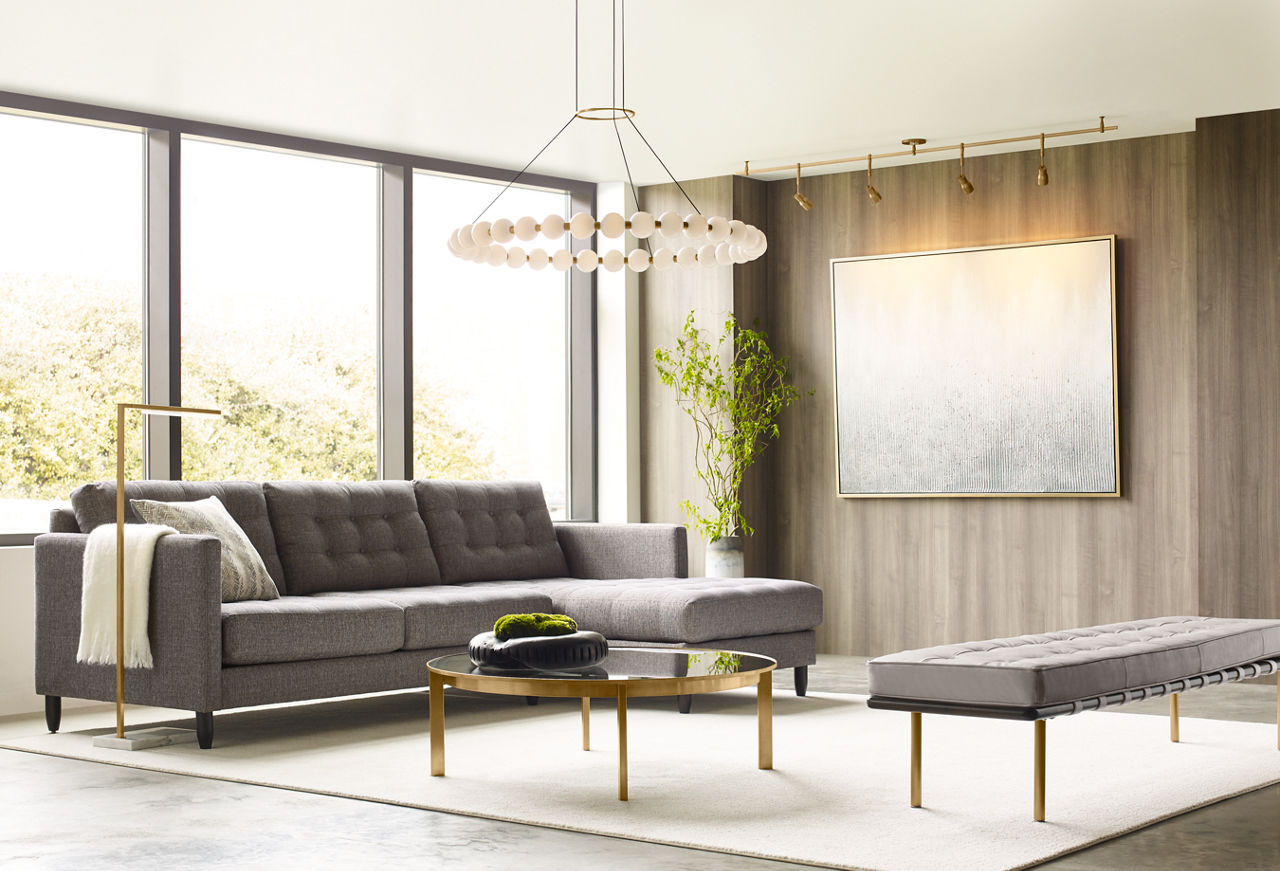 Orbet 36 Chandelier Natural Brass 2700K 90 CRI integrated led 90 cri 2700k 120v-277v unv