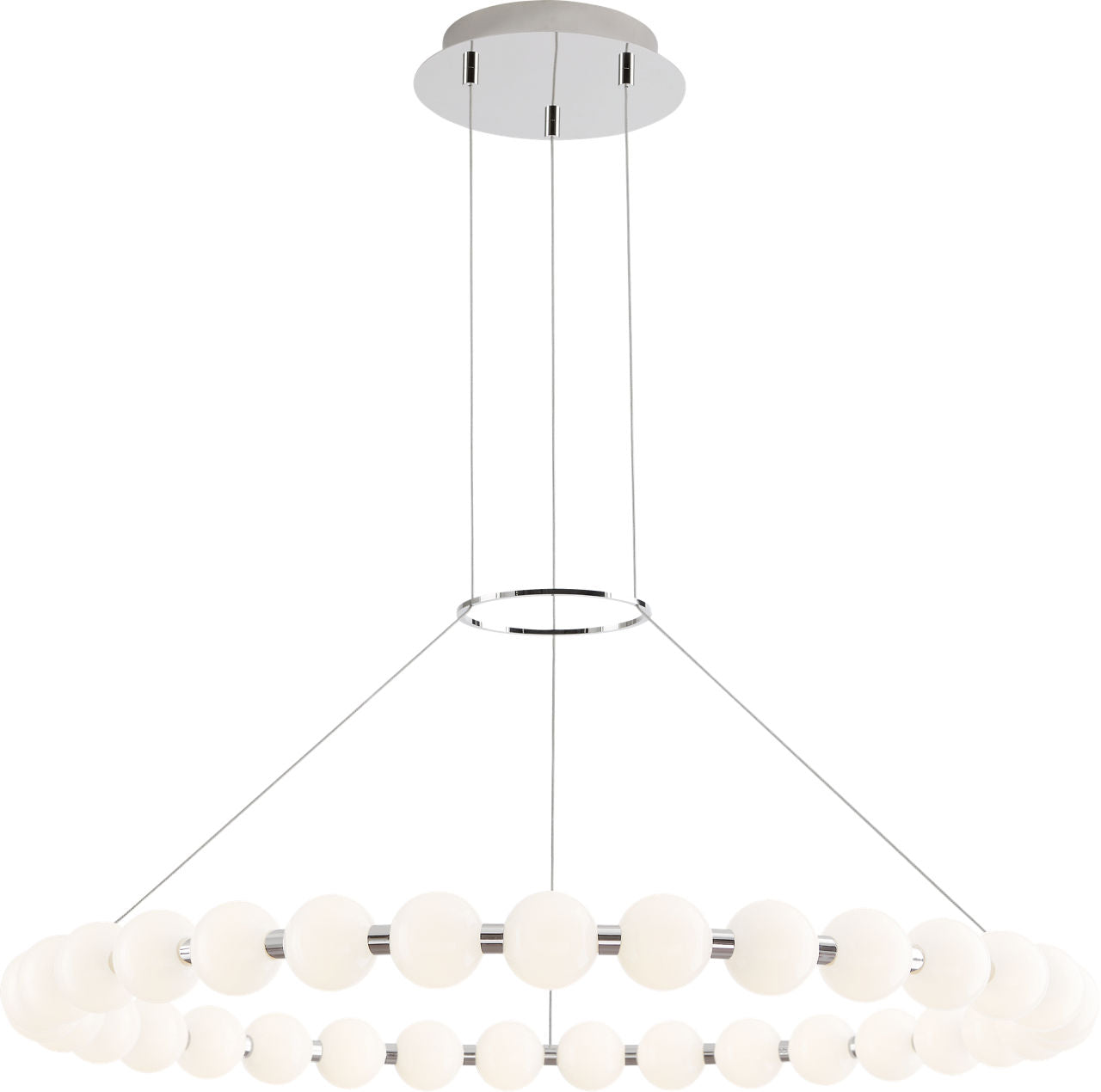 Orbet 36 Chandelier polished nickel 2700K 90 CRI integrated led 90 cri 2700k 120v-277v unv