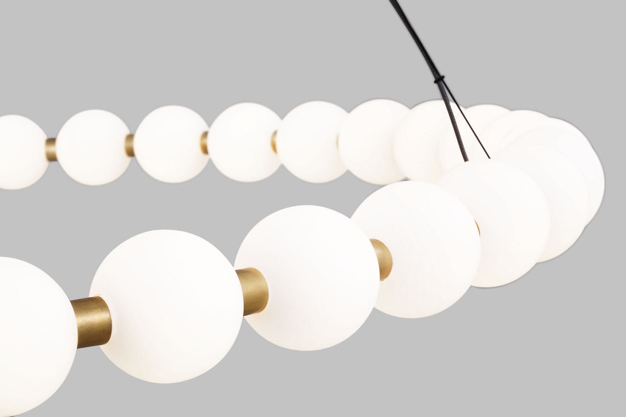 Orbet 42 Chandelier Natural Brass 2700K 90 CRI integrated led 90 cri 2700k 120v-277v unv