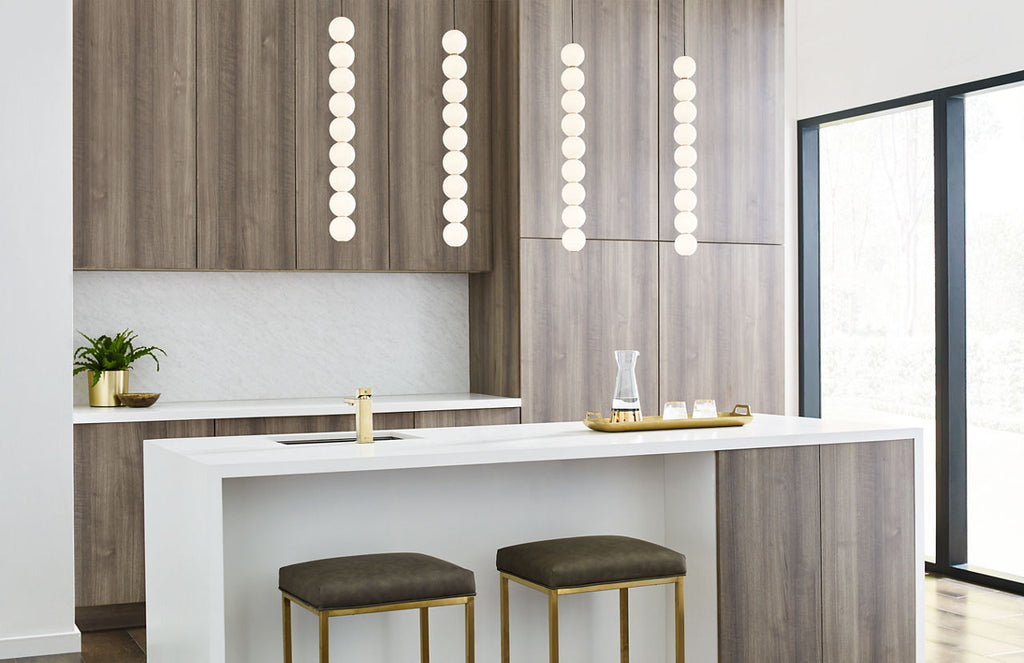 Orbet 9-Light Pendant 9-Light Natural Brass LED 2700K 90 CRI 120-277V