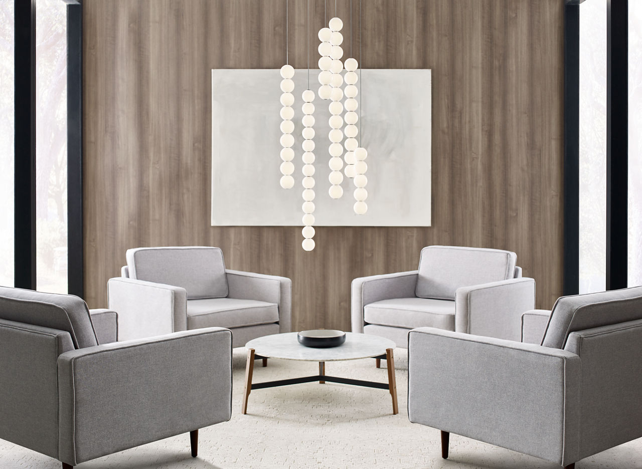Orbet 5-Light Pendant 5-Light polished nickel 2700K 90 CRI integrated led 90 cri 2700k 120v-277v unv