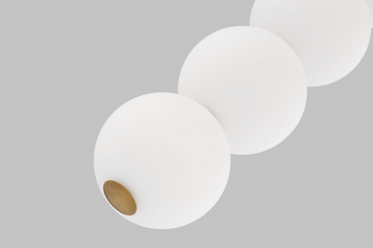 Orbet 5-Light Pendant 5-Light Natural Brass LED 2700K 90 CRI 120-277V