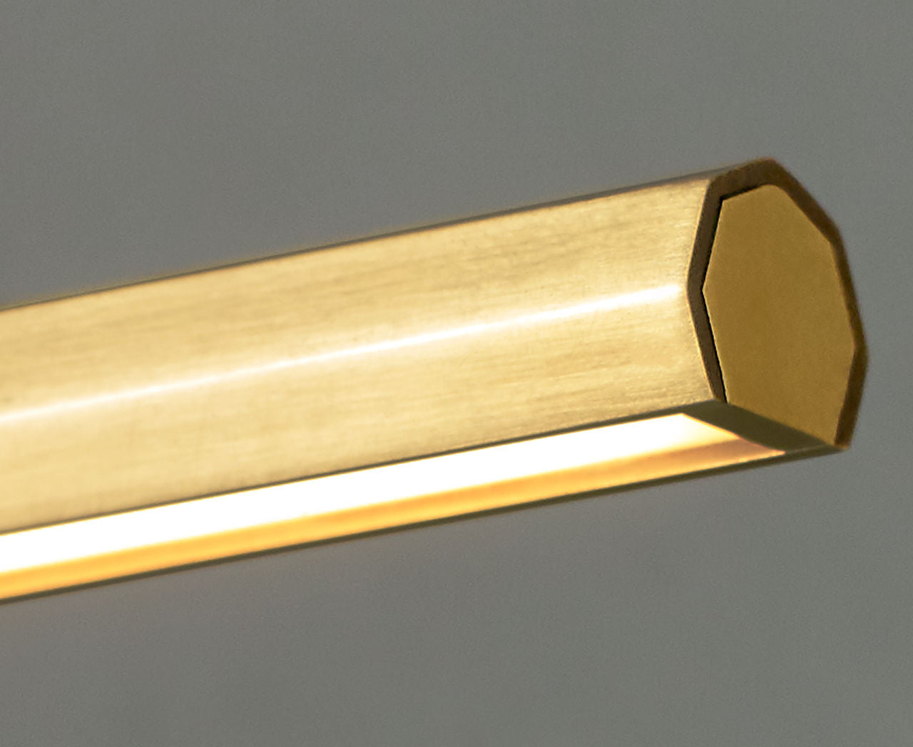 Plural Faceted 24 Picture Light Natural Brass LED 95 CRI 2700K 120-277V