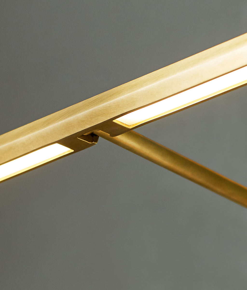 Plural Faceted 24 Picture Light Natural Brass LED 95 CRI 2700K 120-277V
