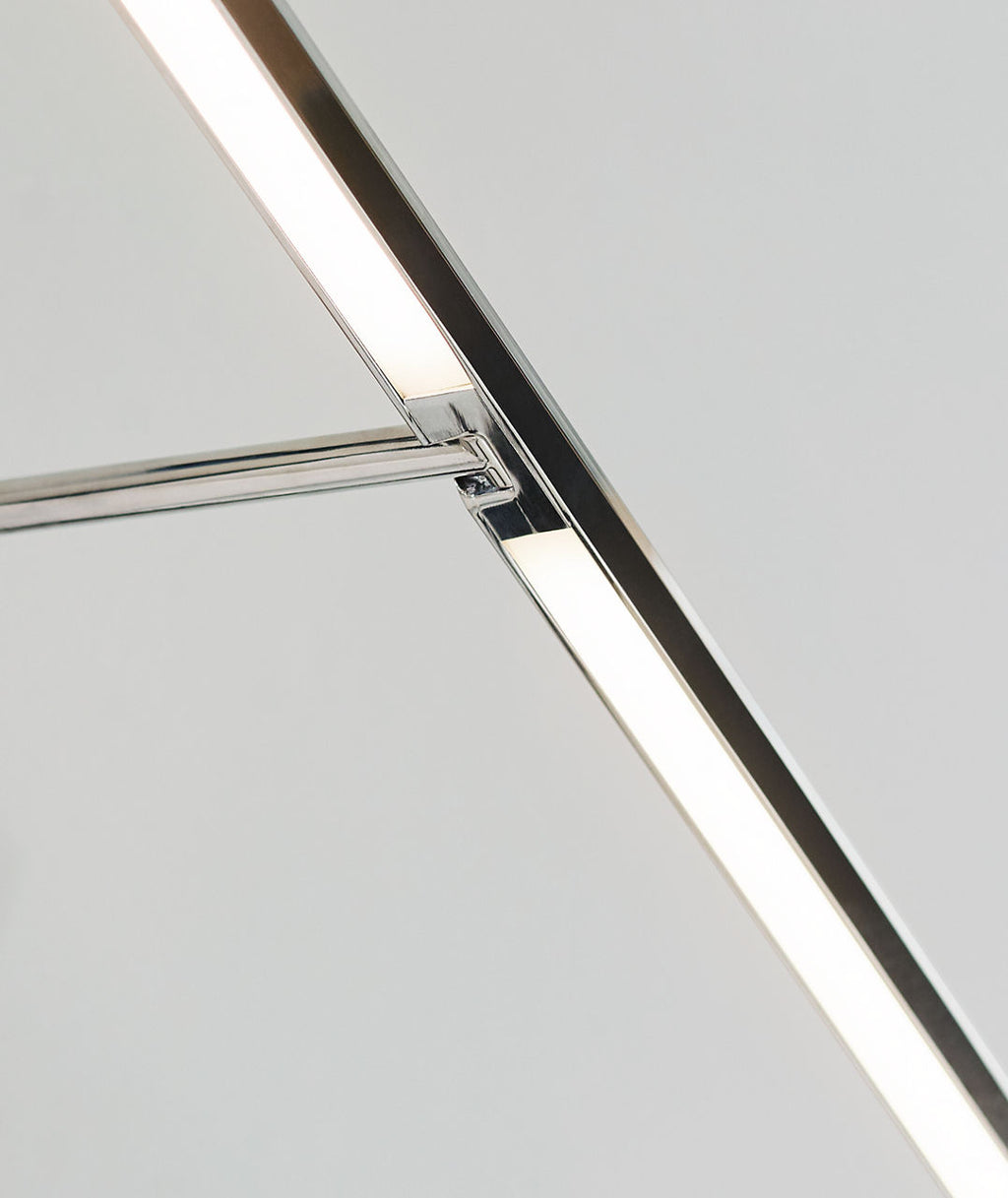 Plural Faceted 30 Picture Light polished nickel 2700K 95 CRI integrated led 95 cri 2700k 120v-277v unv