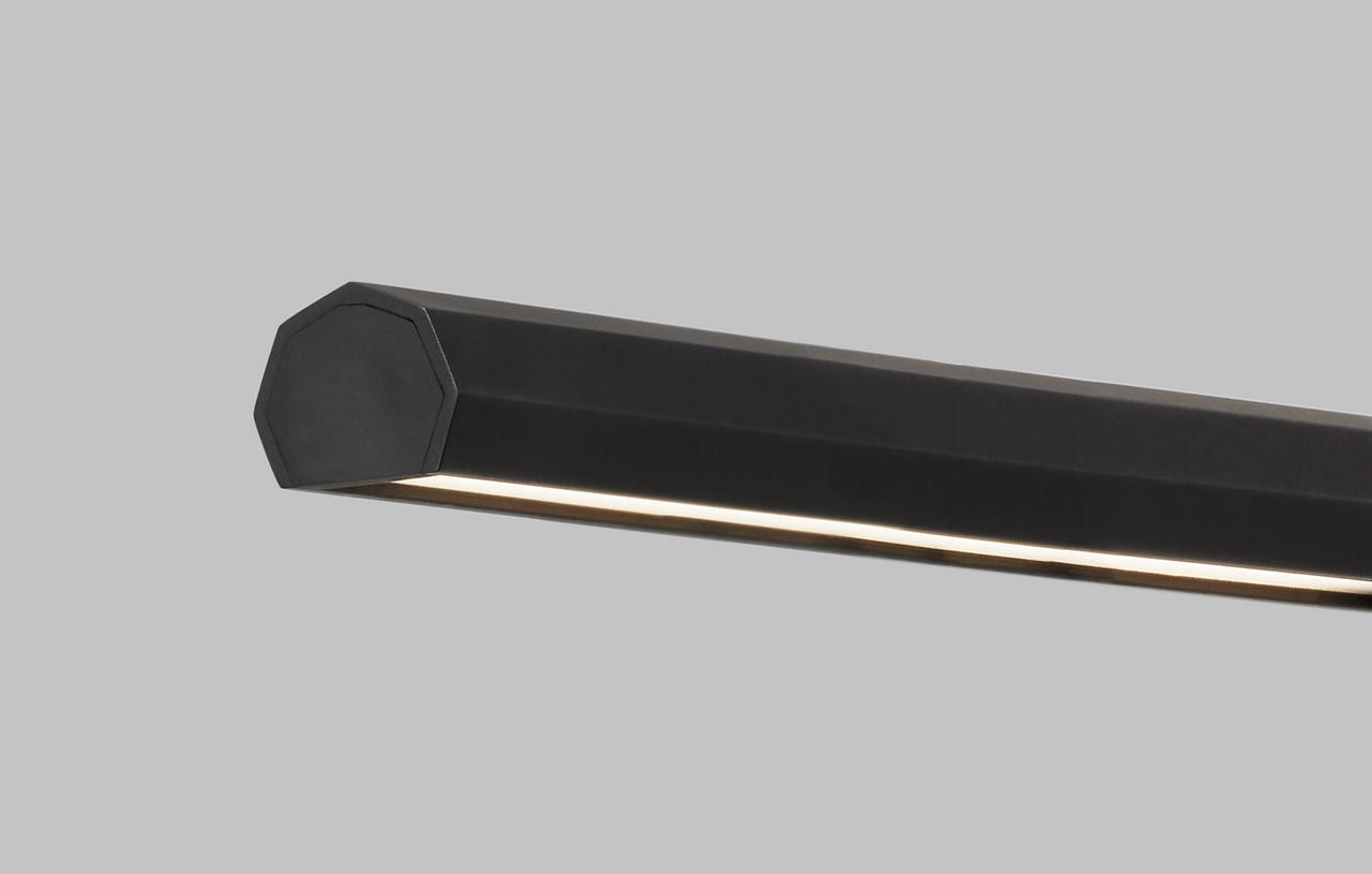 Plural Faceted 30 Picture Light Nightshade Black 2700K 95 CRI integrated led 95 cri 2700k 120v-277v unv