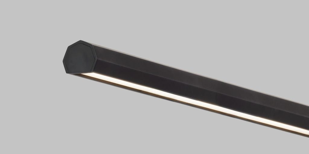 Plural Faceted 18 Picture Light Nightshade Black 2700K 95 CRI integrated led 95 cri 2700k 120v-277v unv