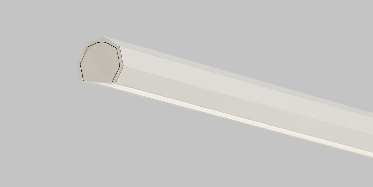 Plural Faceted 18 Picture Light Polished Nickel LED 95 CRI 3000K 120-277V