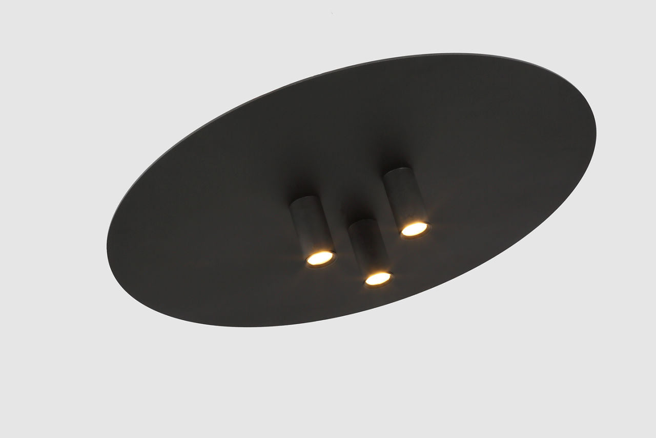 Ponte 16 Flush Mount 16 Nightshade Black LED 90 CRI 3000K 120V