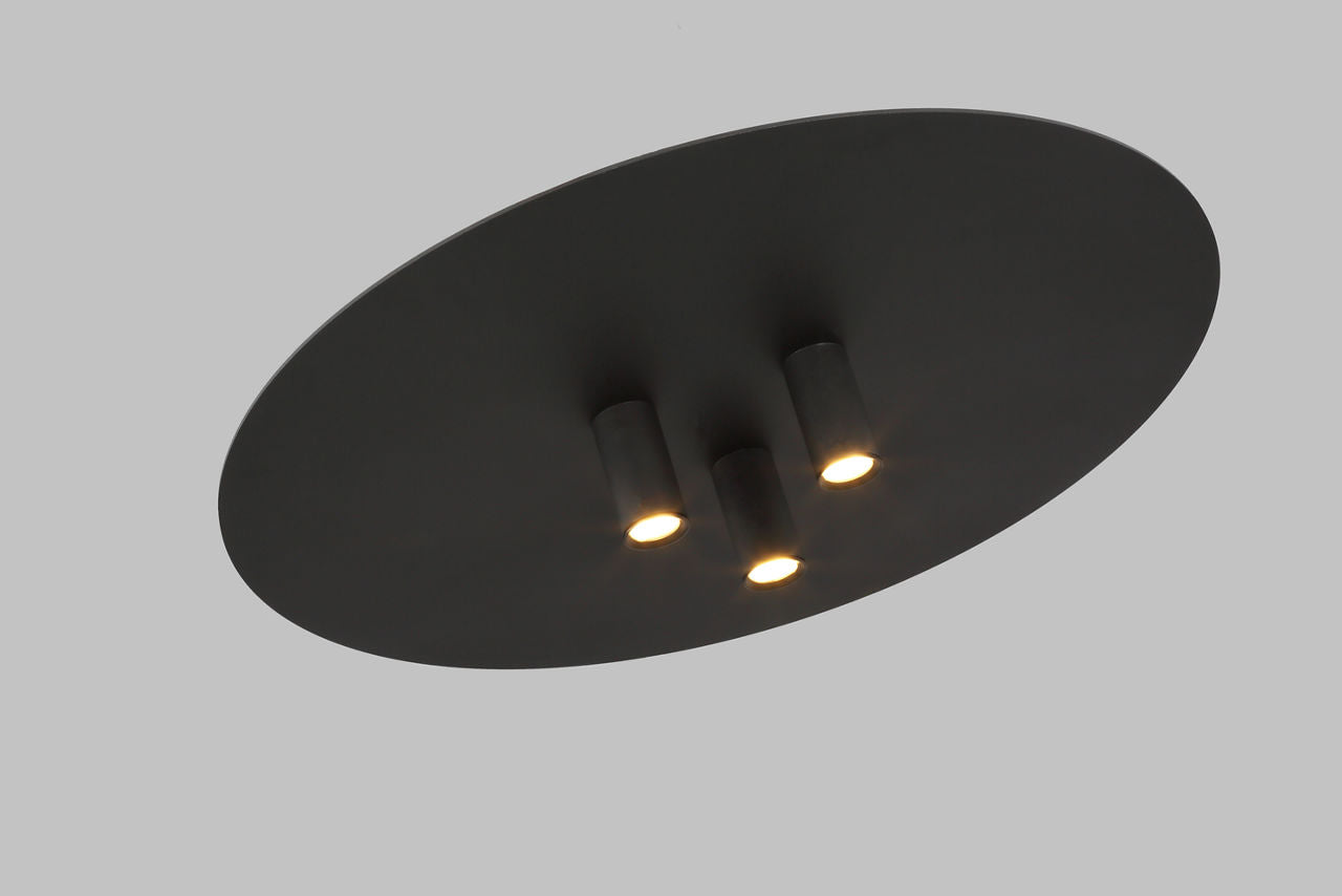 Ponte 16 Flush Mount 16 Nightshade Black LED 90 CRI 3000K 120V