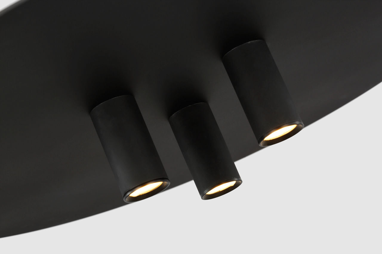 Ponte 16 Flush Mount 16 Nightshade Black LED 90 CRI 3000K 120V