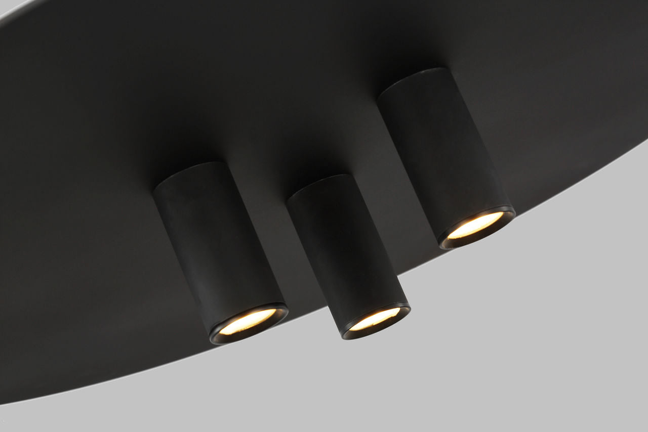 Ponte 16 Flush Mount 16 Nightshade Black LED 90 CRI 3000K 120V