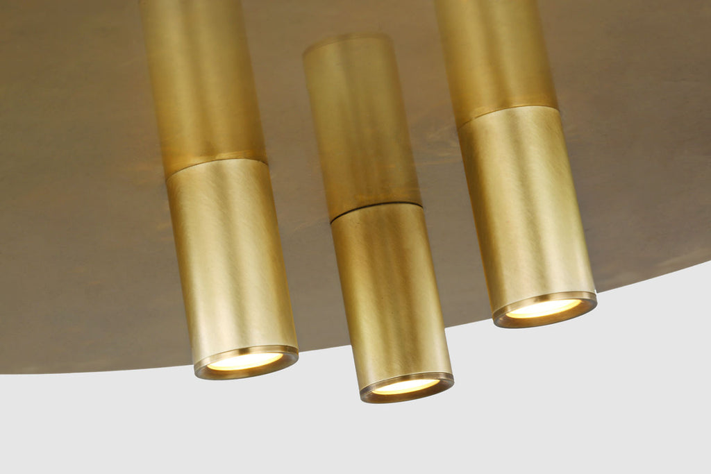 Ponte 16 Flush Mount 16 Natural Brass LED 90 CRI 3000K 277V
